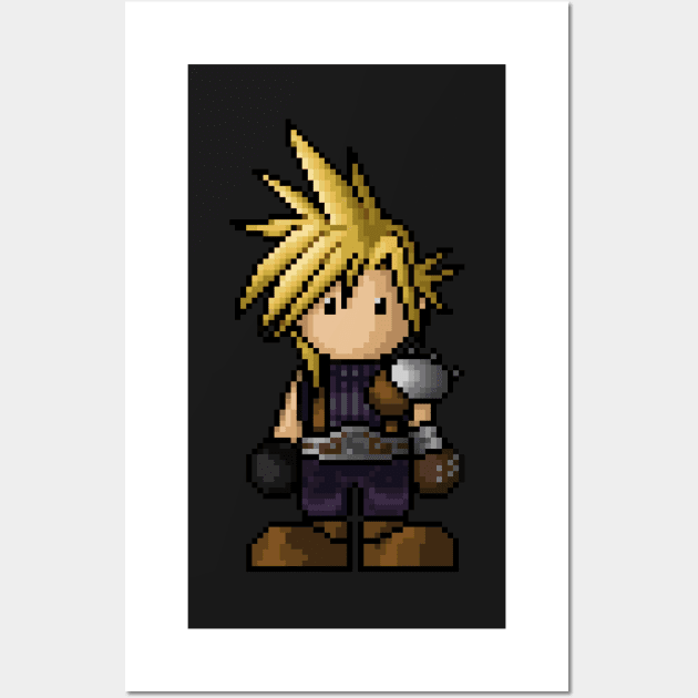 FF7 Cloud Strife Wall Art by PixelKnight